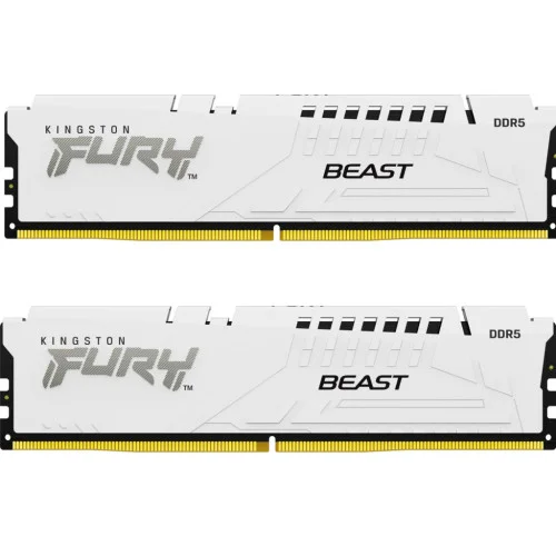 Модуль памяті для компютера DDR5 64GB (2x32GB) 6000 MHz Beast White Kingston Fury (ex.HyperX) (KF560C36BWEK2-64)