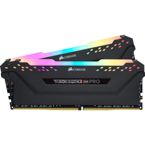 Модуль памяті для компютера DDR4 32GB (2x16GB) 3200 MHz Vengeance RGB Pro Black Corsair (CMW32GX4M2E3200C16)