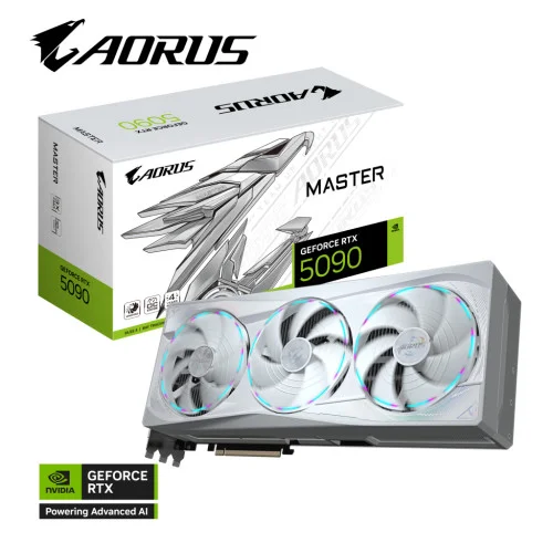 Відеокарта GIGABYTE GeForce RTX5090 32GB MASTER ICE (GV-N5090AORUSM ICE-32GD)
