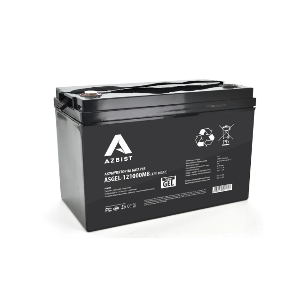 Батарея до ДБЖ AZBIST 12V 100 Ah Super GEL (ASGEL-121000M8)