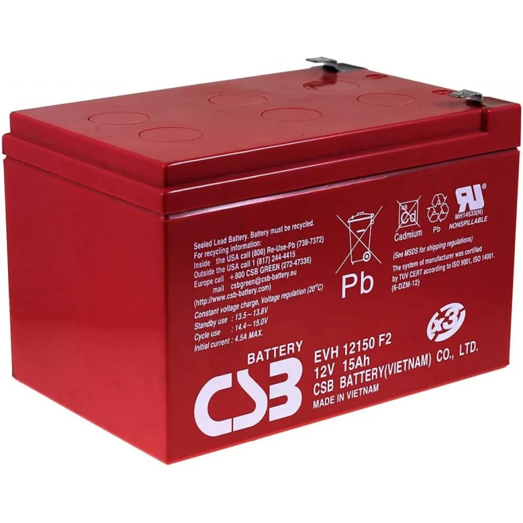 Батарея до ДБЖ CSB EVH12150, 12V 15Ah (EVH12150)