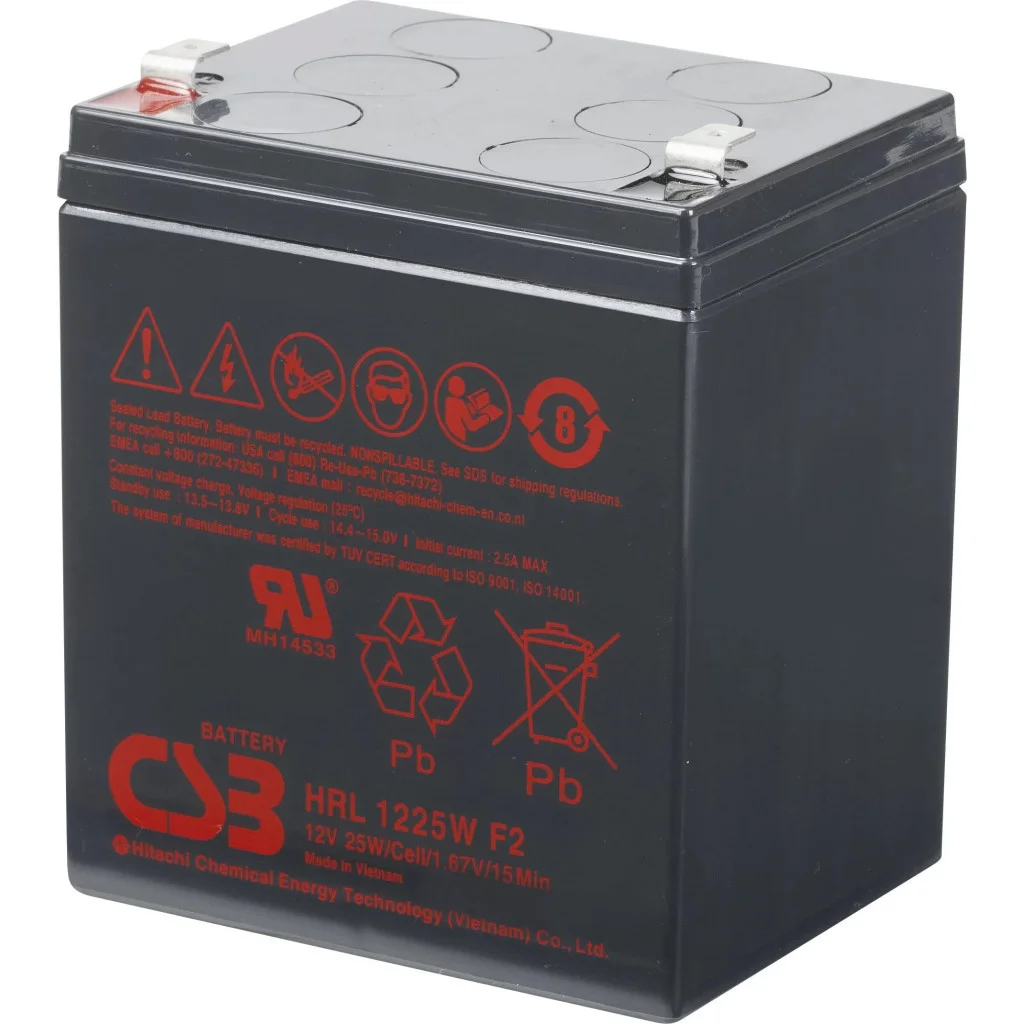 Батарея до ДБЖ CSB HRL1225WF2FR 12V 5.8Ah (HRL1225WF2)