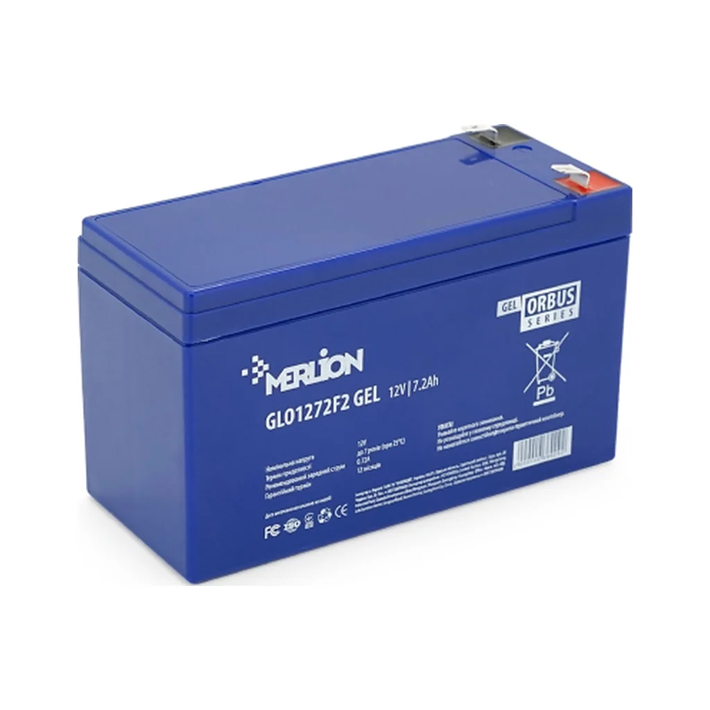 Батарея до ДБЖ Merlion GLO 12V 7.2Ah GEL (GLO1272F2 GEL)