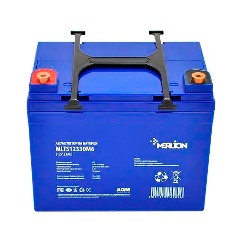 Батарея до ДБЖ Merlion MLTS12330M6 12V-33Ah (MLTS12330M6+)