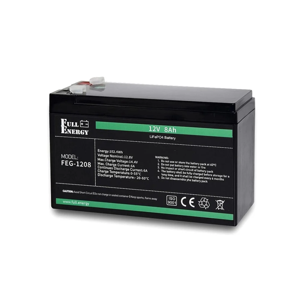Батарея LiFePo4 Full Energy FEG-128, 12,8В 8Аг (FEG-128-1)