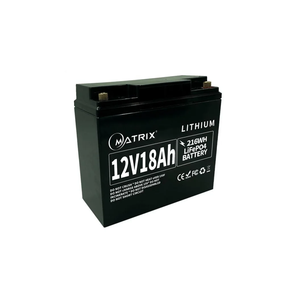 Батарея LiFePo4 Matrix 12.8V-18Ah 230.4Wh (MLR 1218)