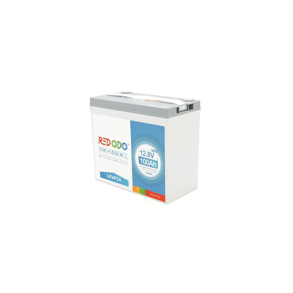 Батарея LiFePo4 Redodo 12.8V 100Ah, 1280Wh, BMS 100A, Mini (R12V100-100-MINI16-A60)