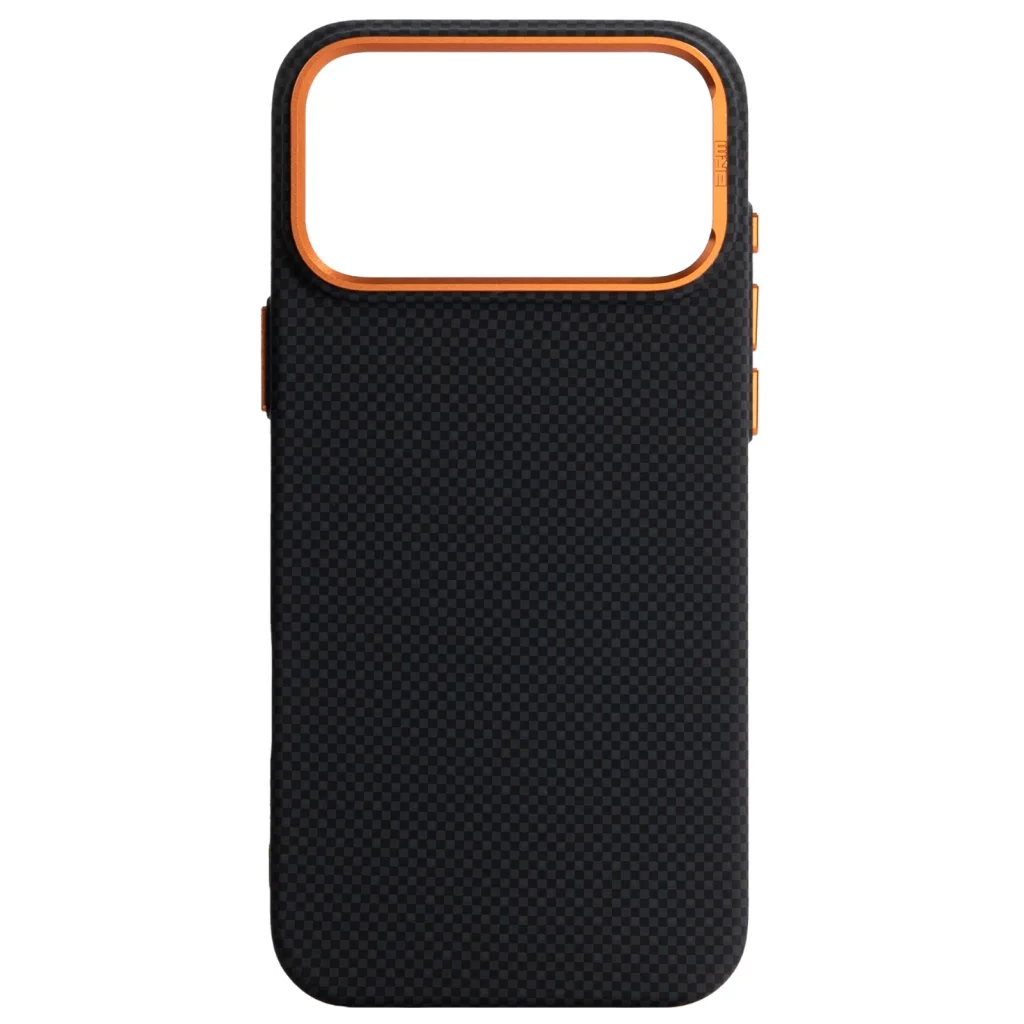 Чохол до мобільного телефона Armorstandart LikeCarbon2 SE MagCase Apple iPhone 17 Pro Max Kevlar Black Orange (ARM89165)