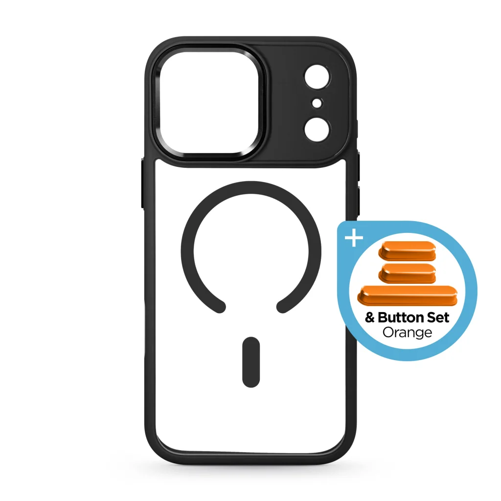 Чохол до мобільного телефона Armorstandart Unit-C MagCase Apple iPhone 17 Pro Max Black + Orange Button Set (ARM90589)