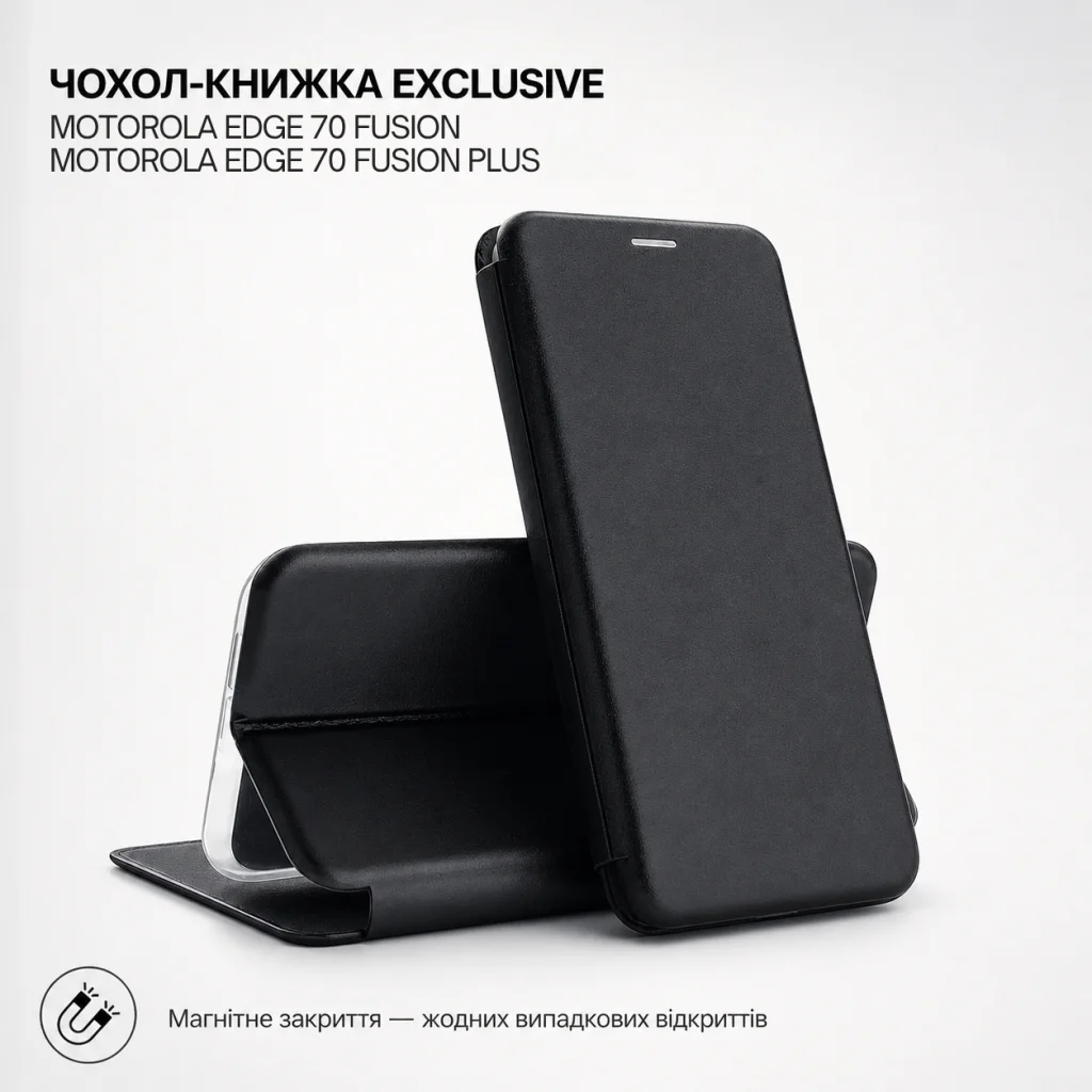 Чохол до мобільного телефона BeCover Exclusive Motorola Edge 70 Fusion / 70 Fusion Plus Black (716177)