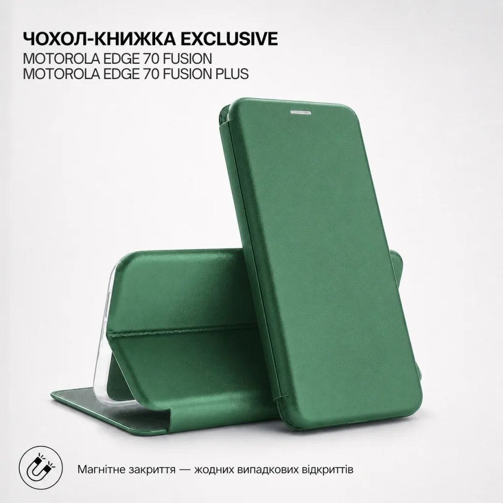 Чохол до мобільного телефона BeCover Exclusive Motorola Edge 70 Fusion / 70 Fusion Plus Dark Green (716179)