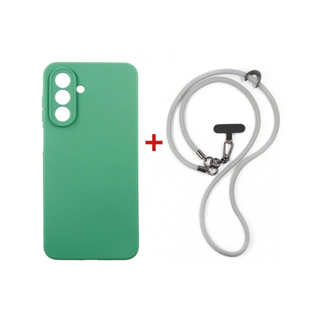 Чохол до мобільного телефона Dengos Case + Cross-body Strap Samsung Galaxy A17/A26 Mint+Grey (DG-KM-CCRB-24)