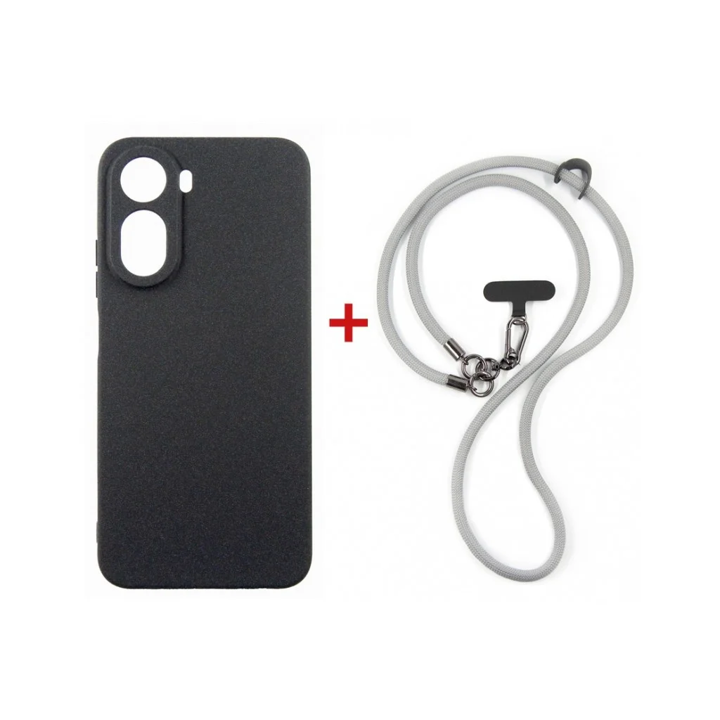 Чохол до мобільного телефона Dengos Case + Cross-body Strap Xiaomi Redmi A7 Pro Black+Grey (DG-KM-CCRB-51)