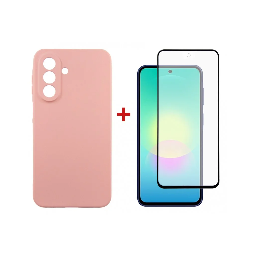 Чохол до мобільного телефона Dengos Cover + Glass Samsung Galaxy A27 Pink (DG-KM-206)