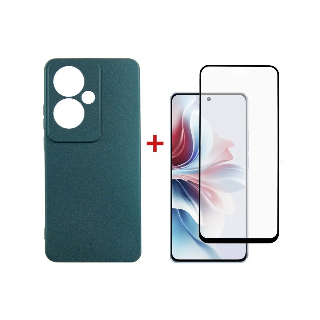 Чохол до мобільного телефона Dengos Oppo Reno 11F + glass Green (DG-KM-96)