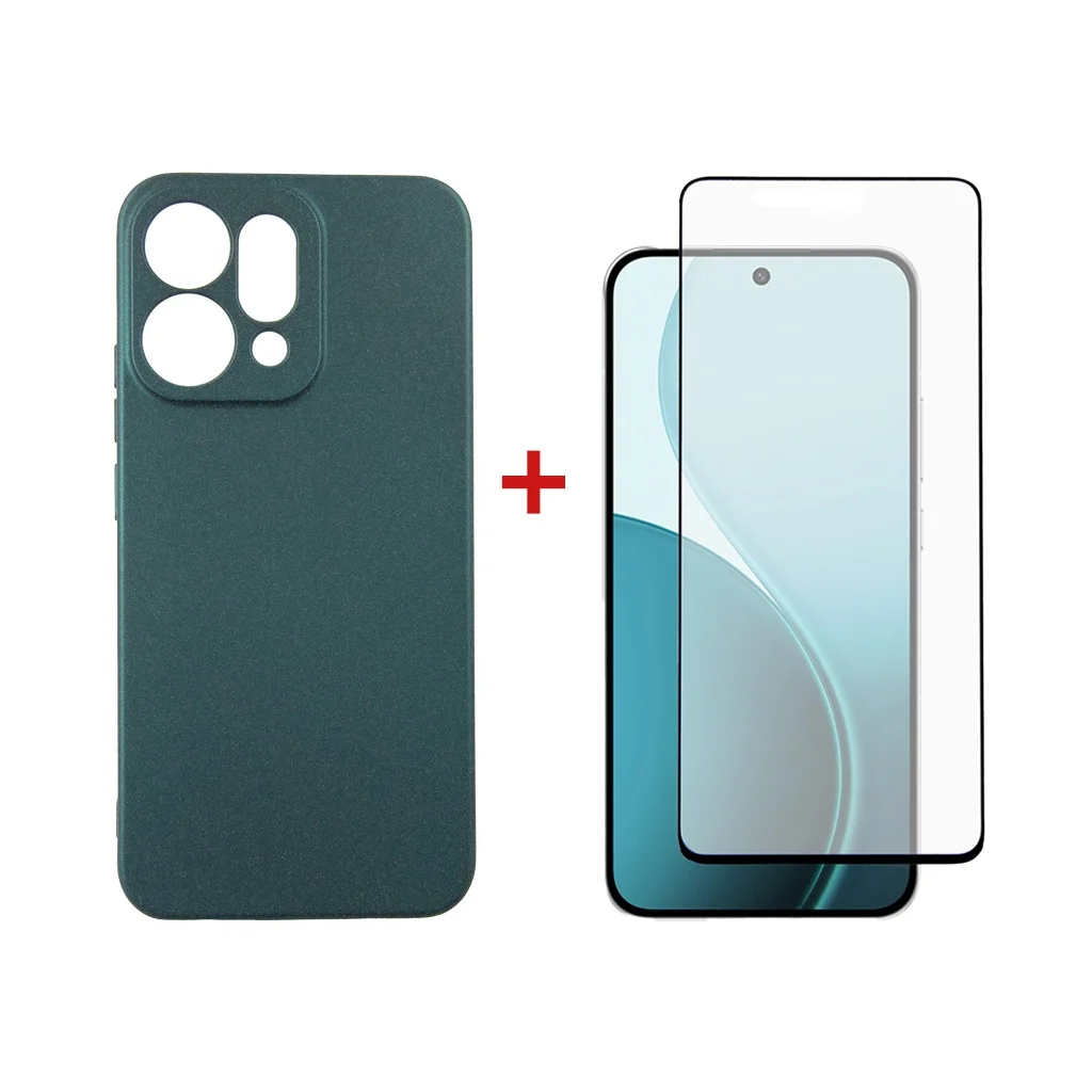 Чохол до мобільного телефона Dengos Oppo Reno14 5G Soft+glass Green (DG-KM-181)