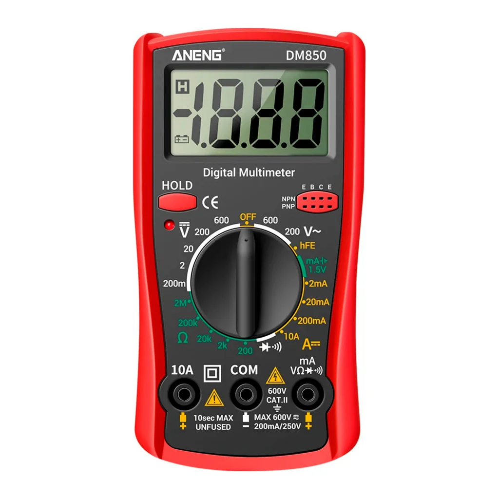 Цифровий мультиметр ANENG DM850, V, A, R, функція hFE (AN-DM850)
