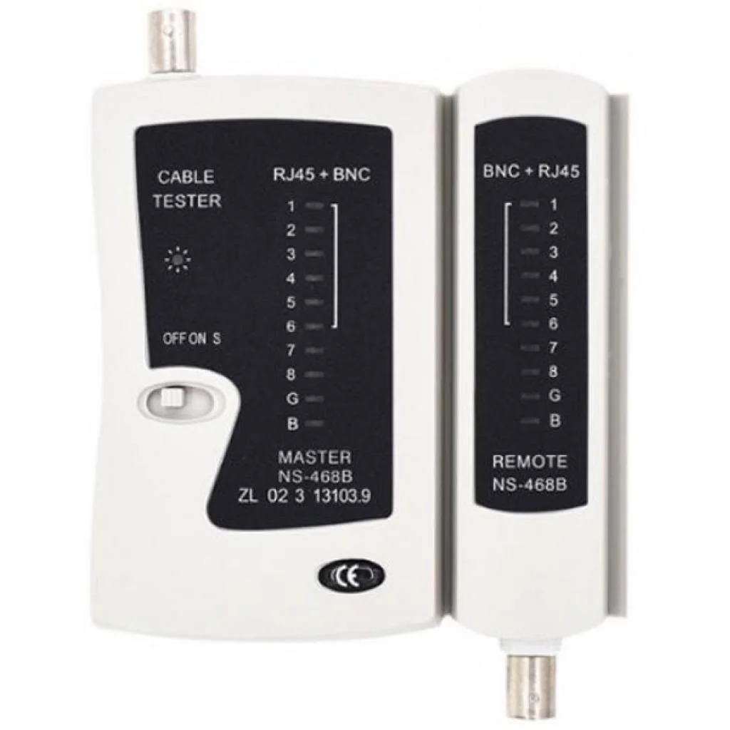 Тестер кабельний RJ-45 + BNC Merlion (NS468BNC / 04991)
