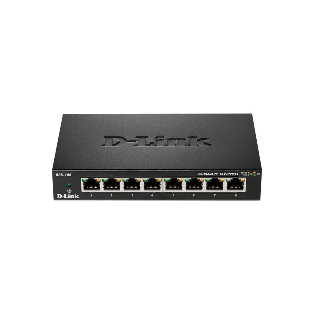 Комутатор мережевий D-Link DGS-108