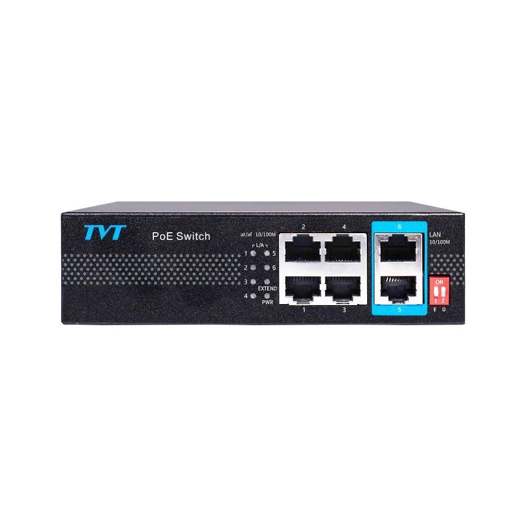 Комутатор мережевий TVT DIGITAL TD-B2204S1-PEU