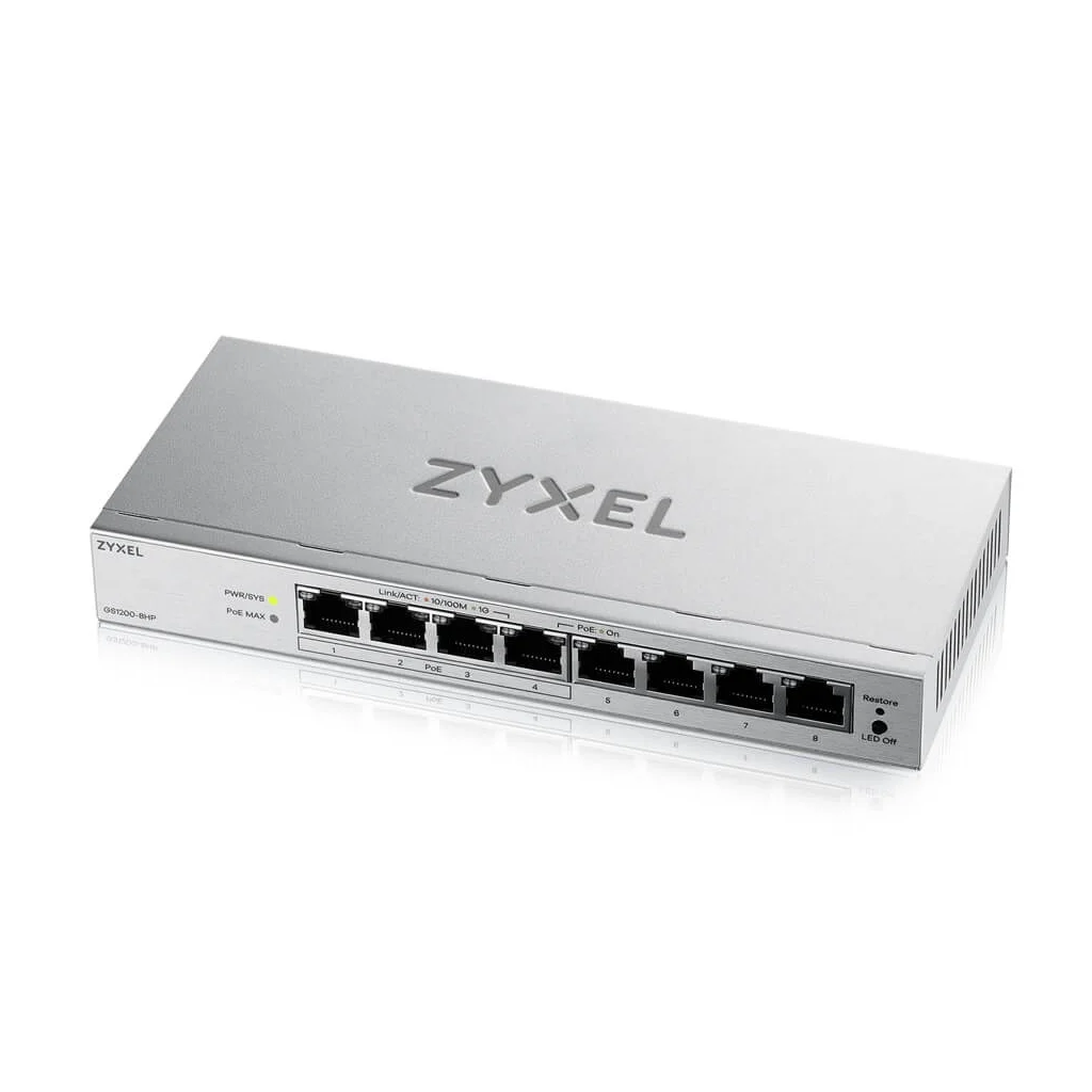 Комутатор мережевий ZyXel GS1200-8HP v3 (GS1200-8HPV3-EU0101F)