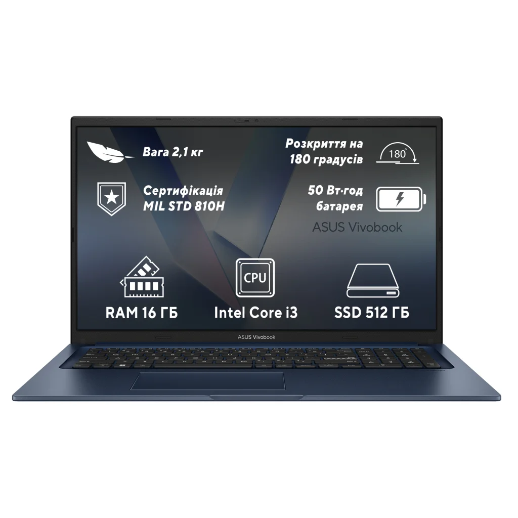 Ноутбук ASUS Vivobook 17 X1704VA-AU755 (90NB10V2-M00V30)