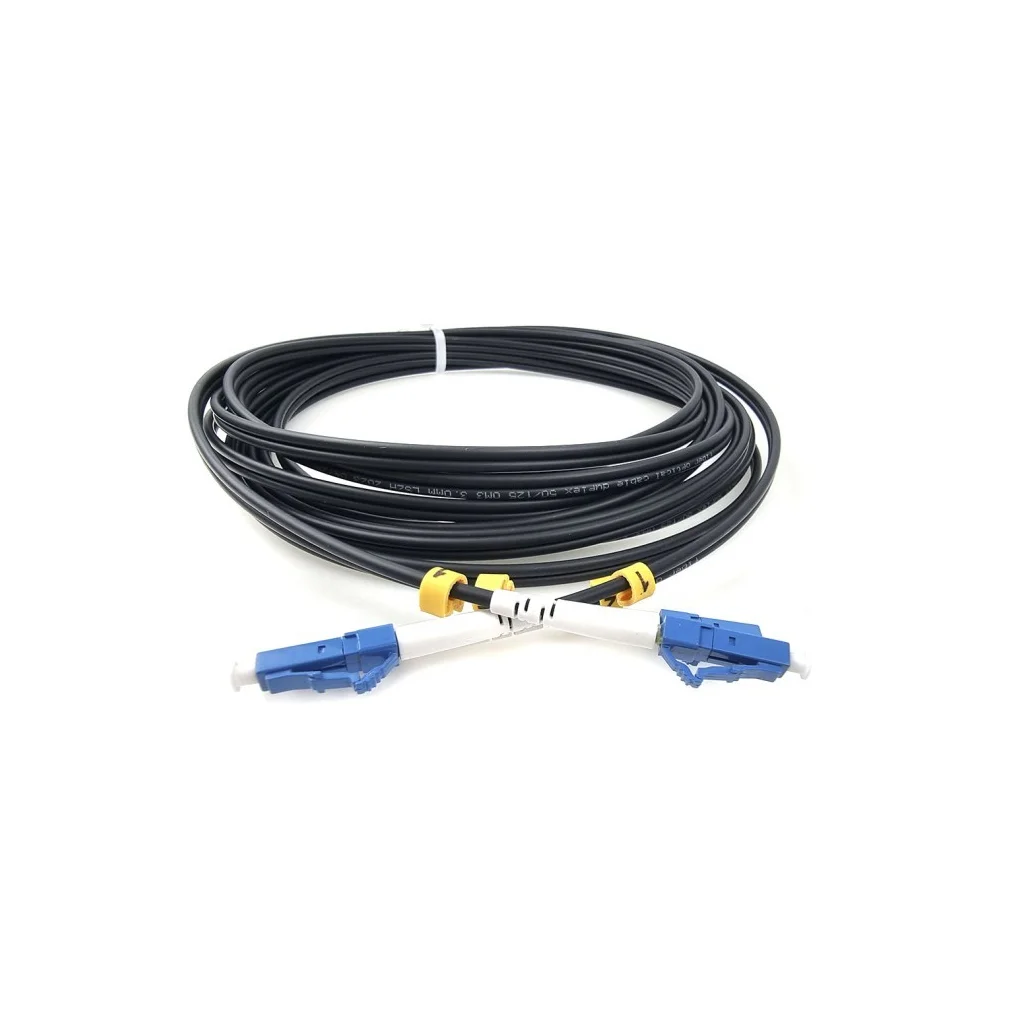 Оптичний патчкорд LC/UPC-LC/UPC, Multimode (50/125, OM3), LSZH, Duplex, Black, 5m Eserver (ES-LC-LC/UPC-5-MM-D)