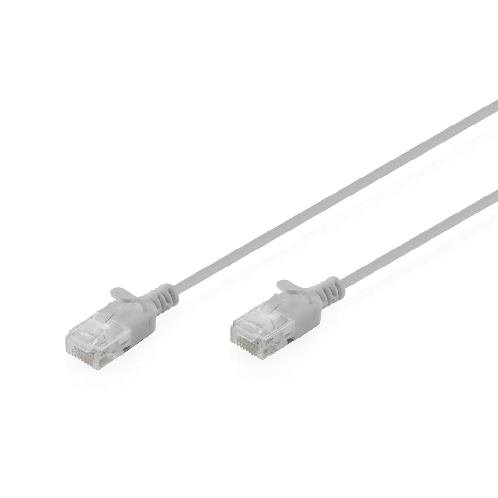 Патч-корд 1м, UTP, cat.6, Sliim, AWG 32/7, Cu, LSZH, grey Digitus (DK-1618-010S)