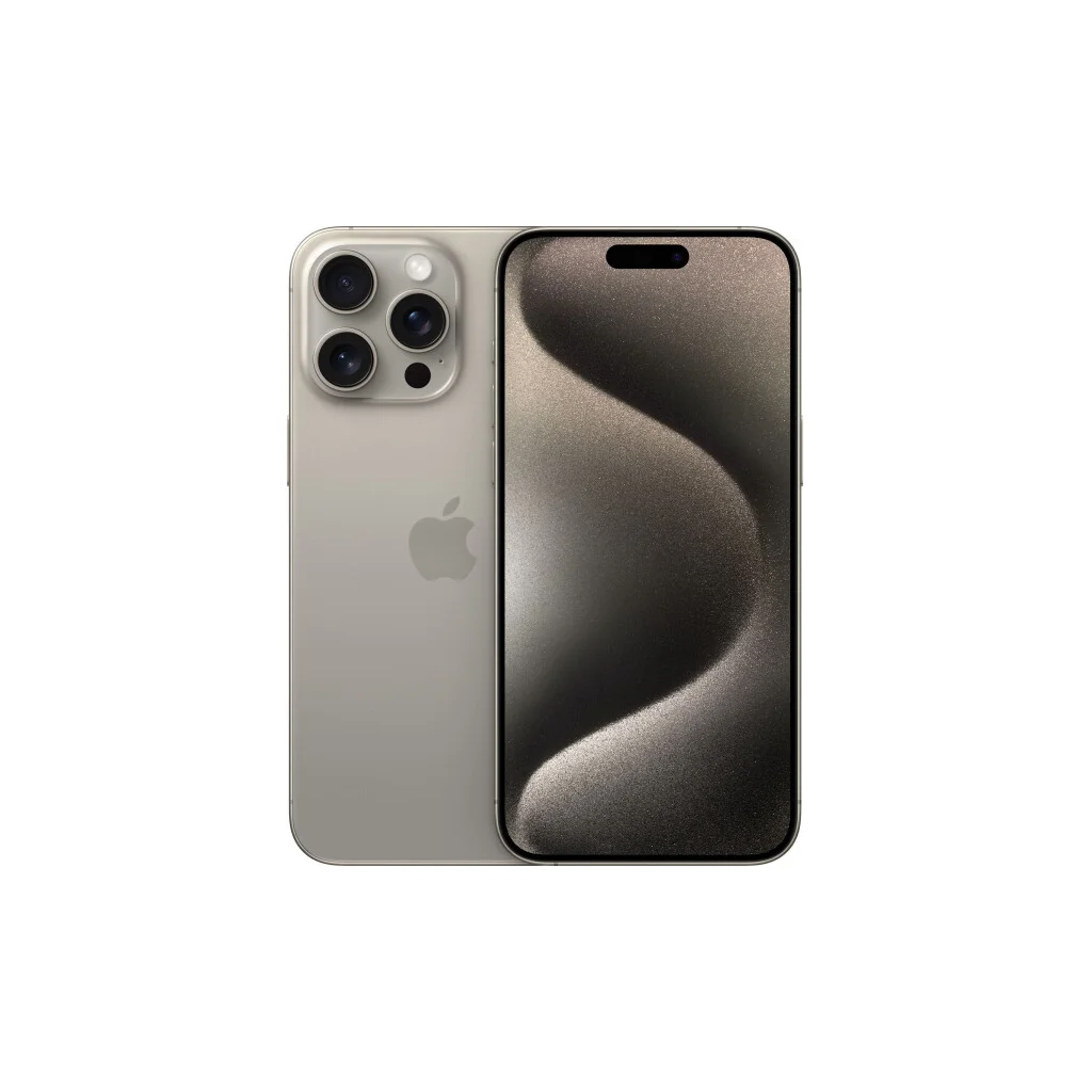 Мобільний телефон Apple iPhone 15 Pro 128Gb Natural Titanium (REF A+) BREEZY (2QMTUX3)