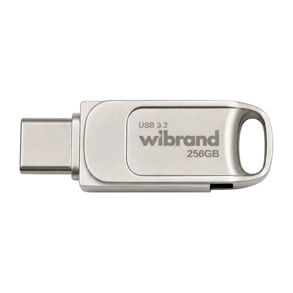 USB флеш накопичувач Wibrand 256GB Bee Silver USB 3.2/Type-C (WI3.2TC/BE256TC039S)
