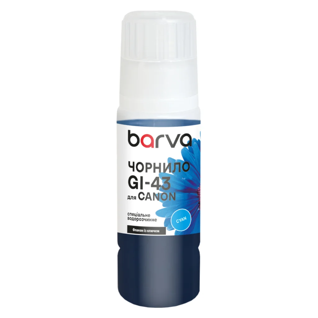 Чорнило Barva Canon GI-43 70 мл, OneKey, special cyan (CGI43-842e)