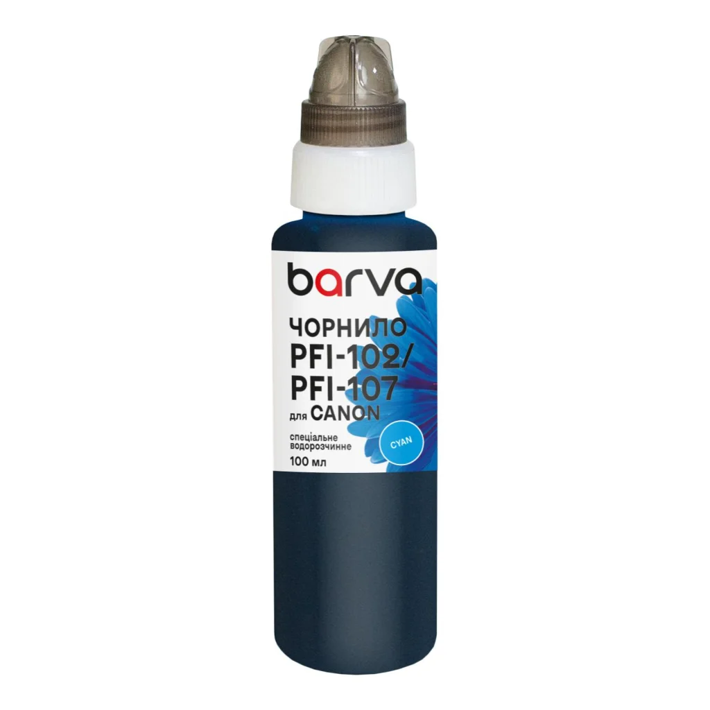 Чорнило Barva Canon PFI-102/PFI-107 100 мл, special, cyan (C107-885e)