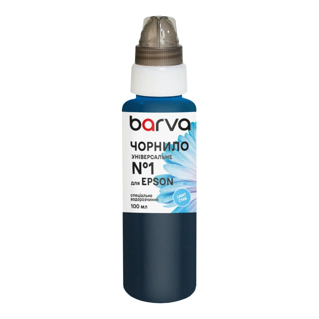 Чорнило Barva Epson 1 100 мл, universal, light cyan (EU1-1022)
