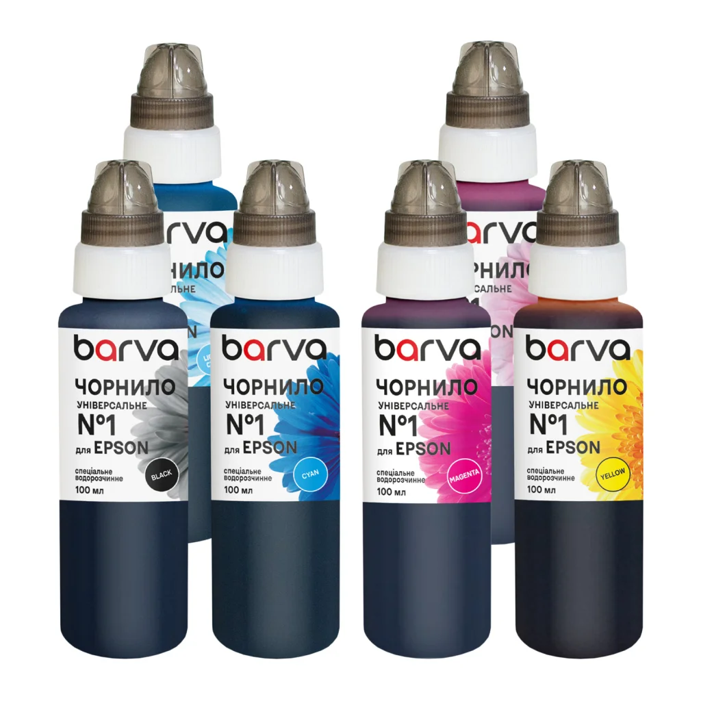 Чорнило Barva Epson 1 6х100 мл, universal, BK/C/M/Y/LC/LM (EU1-100-2MP)