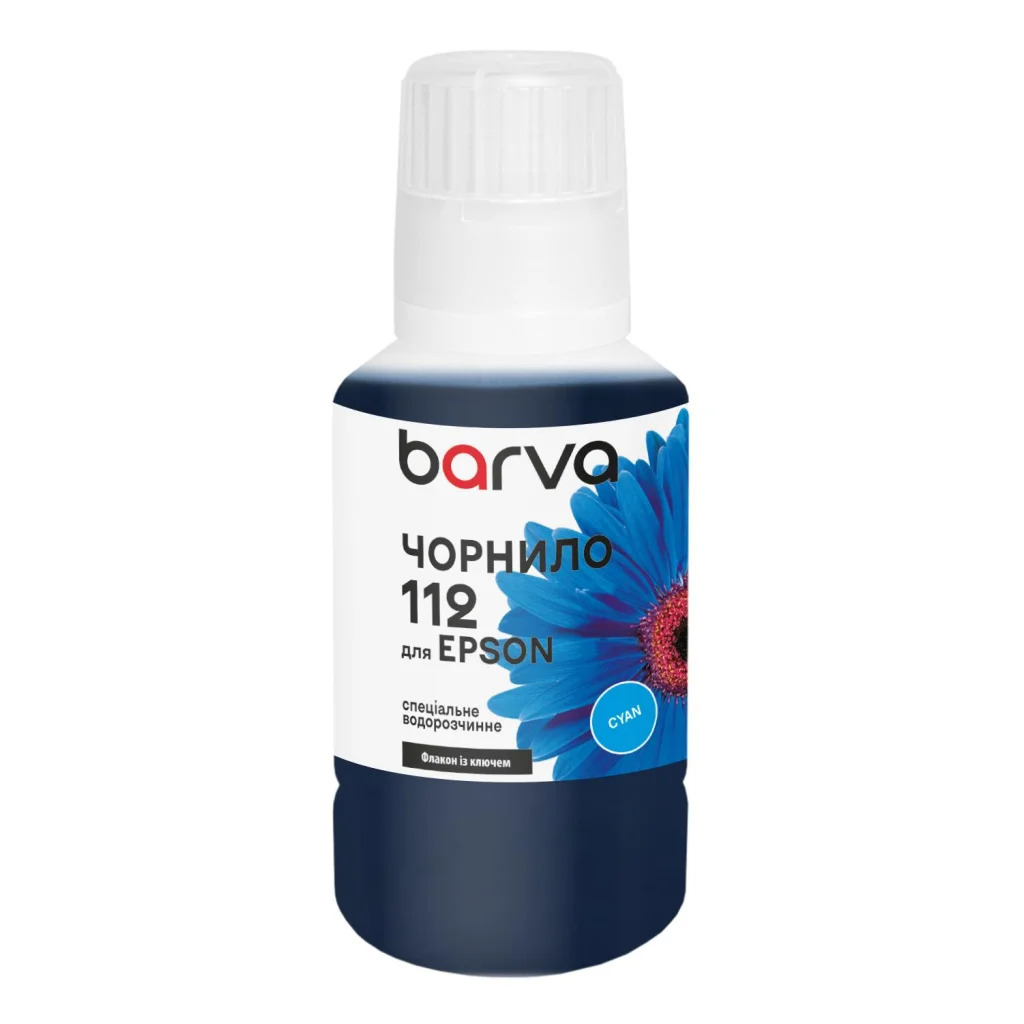 Чорнило Barva Epson 112 140 мл, special cyan, OneKey (E112-822e)