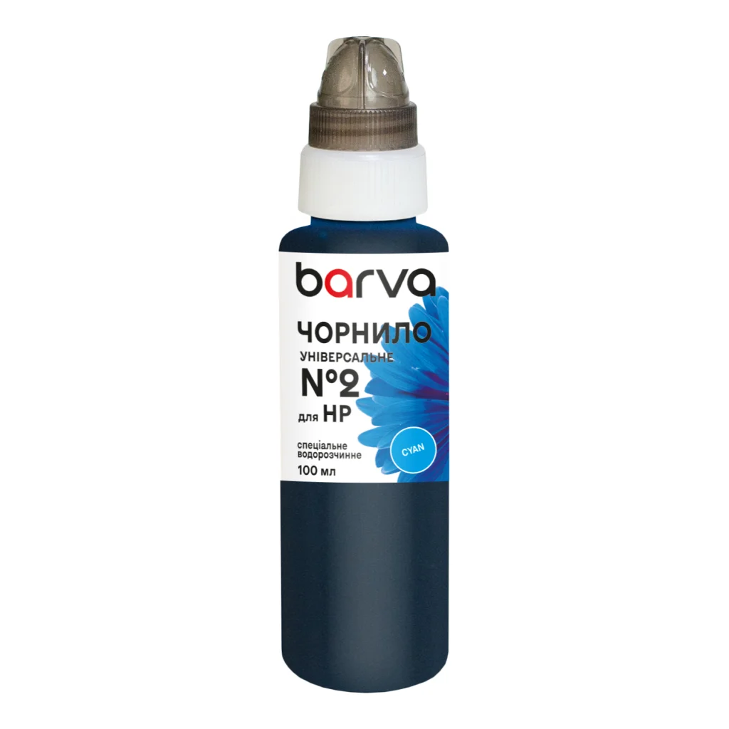 Чорнило Barva HP 2 100 мл, universal, cyan (HU2-361e)
