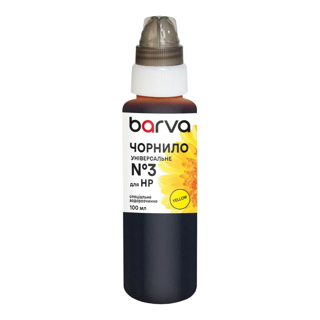 Чорнило Barva HP 3 100 мл, universal, yellow (HU3-367e)