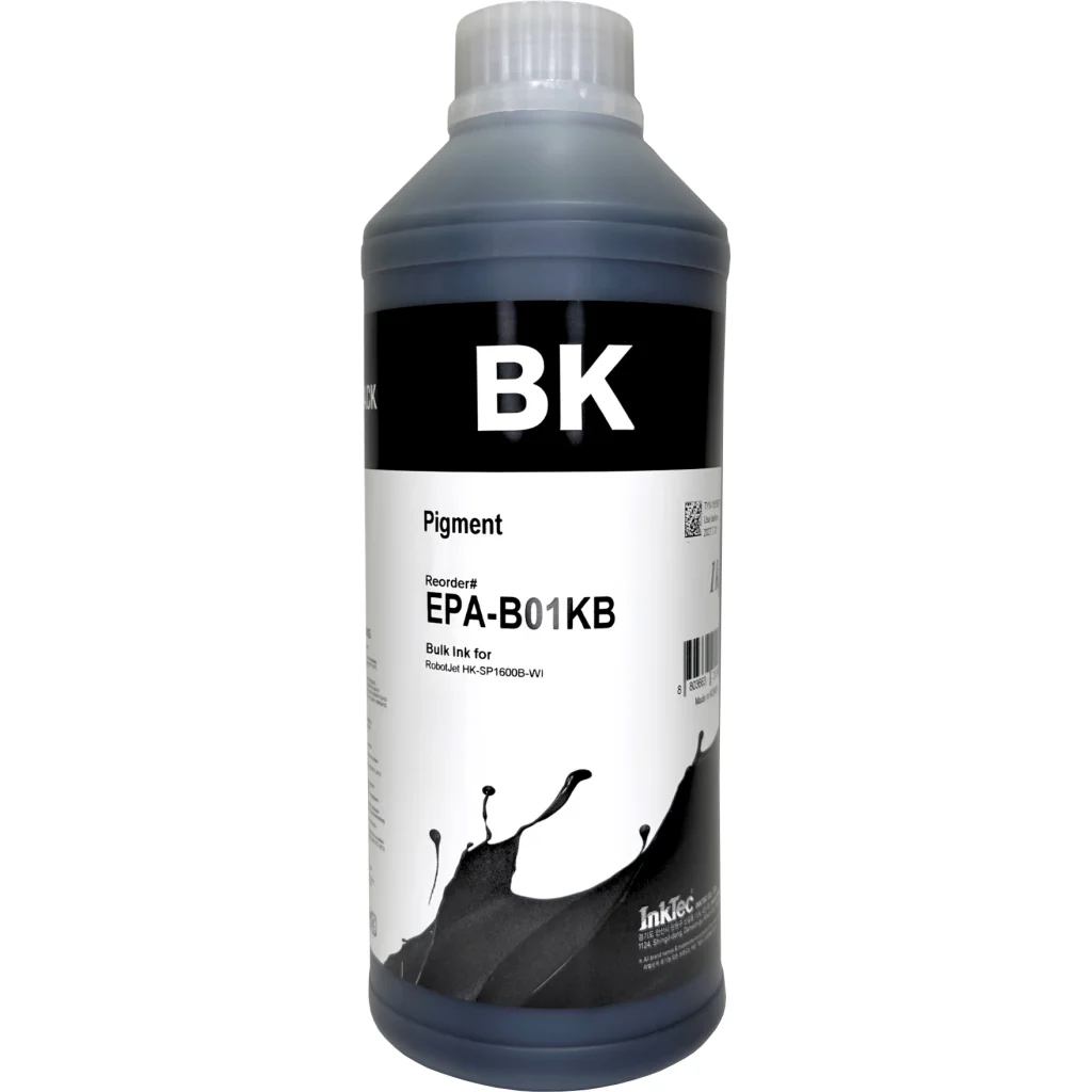 Чорнило InkTec Epson RobotJet HK-SP1600B-WI, 1л, Black, pigment (EPA-B01KB)