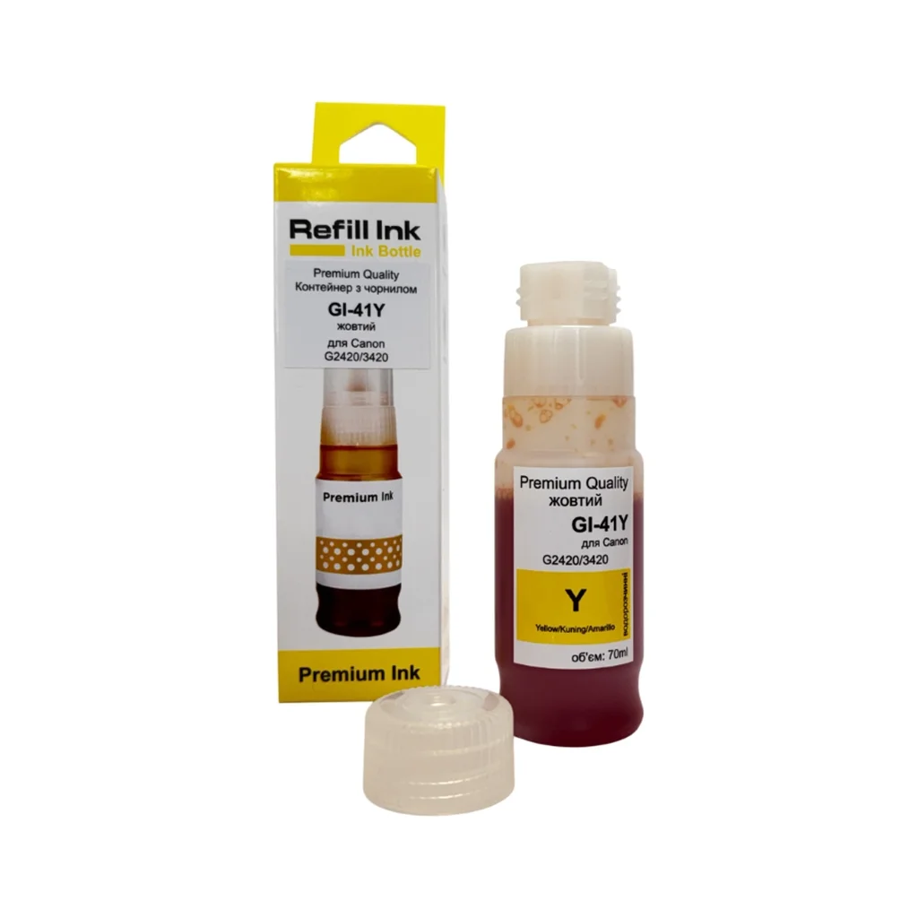 Чорнило Premium Quality Canon GI-41Y 70мл Yellow (70264926)