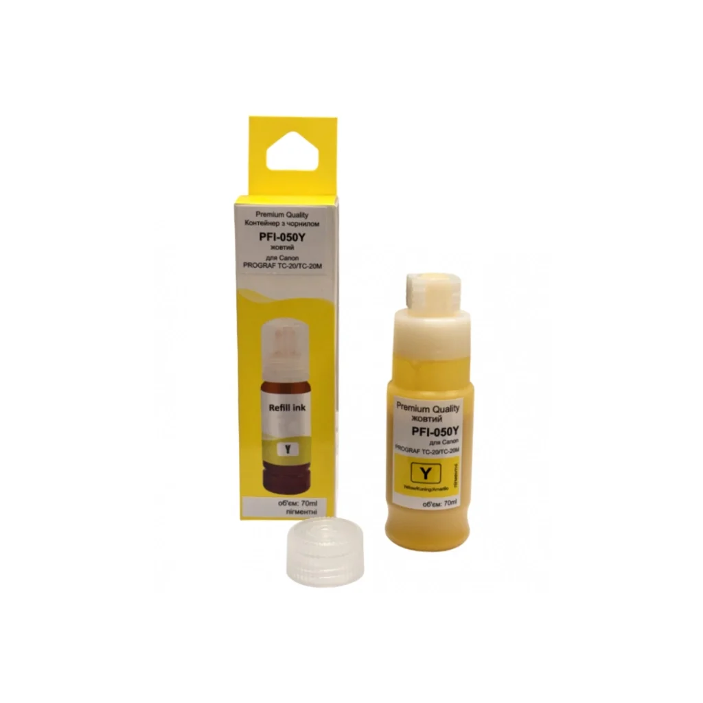 Чорнило Premium Quality Canon PFI-050Y 70 ml, pigment, imagePROGRAF TC-20/TC-20M (70265167)