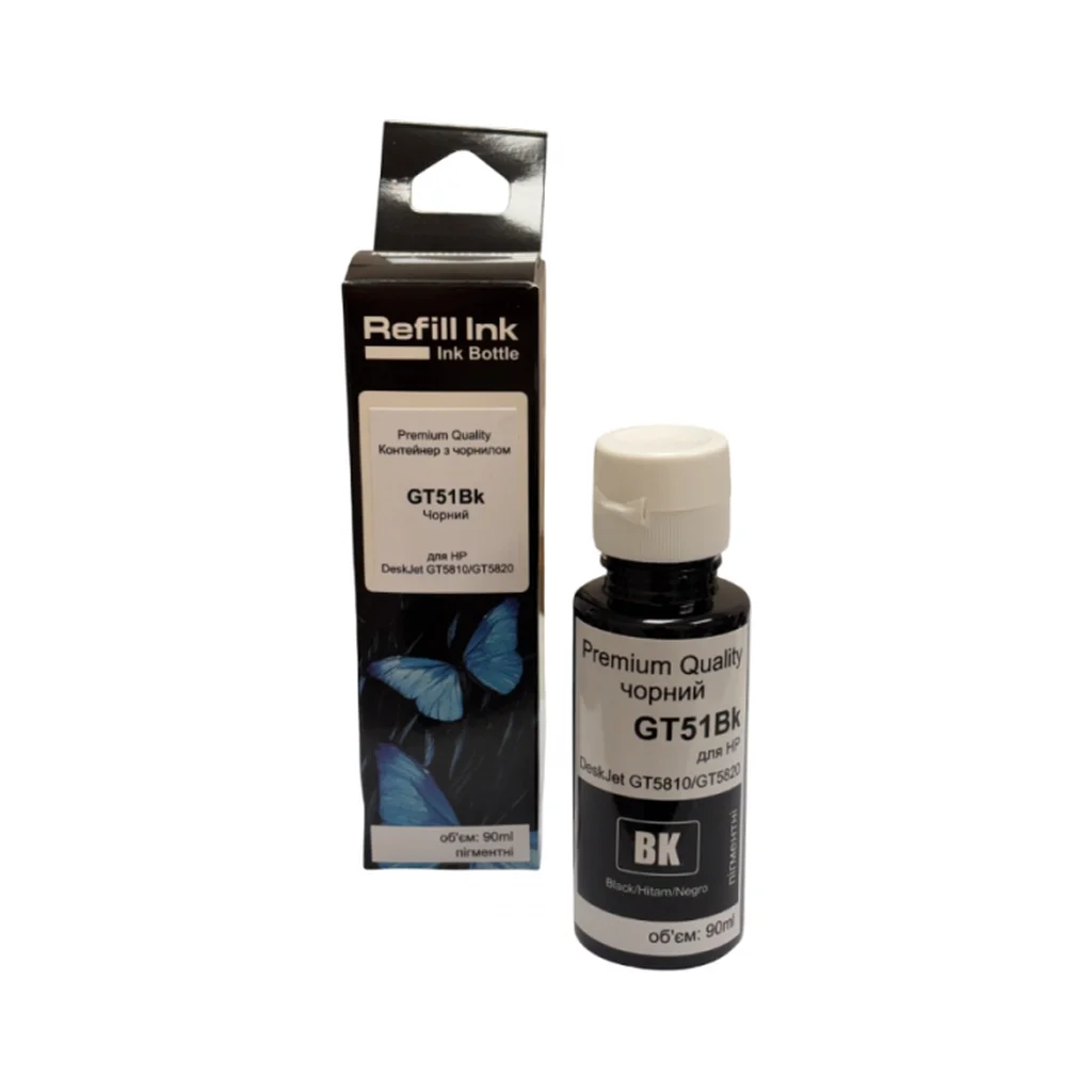 Чорнило Premium Quality HP GT51BK 90ml Black, DeskJet GT5810/GT5820 (70265158)