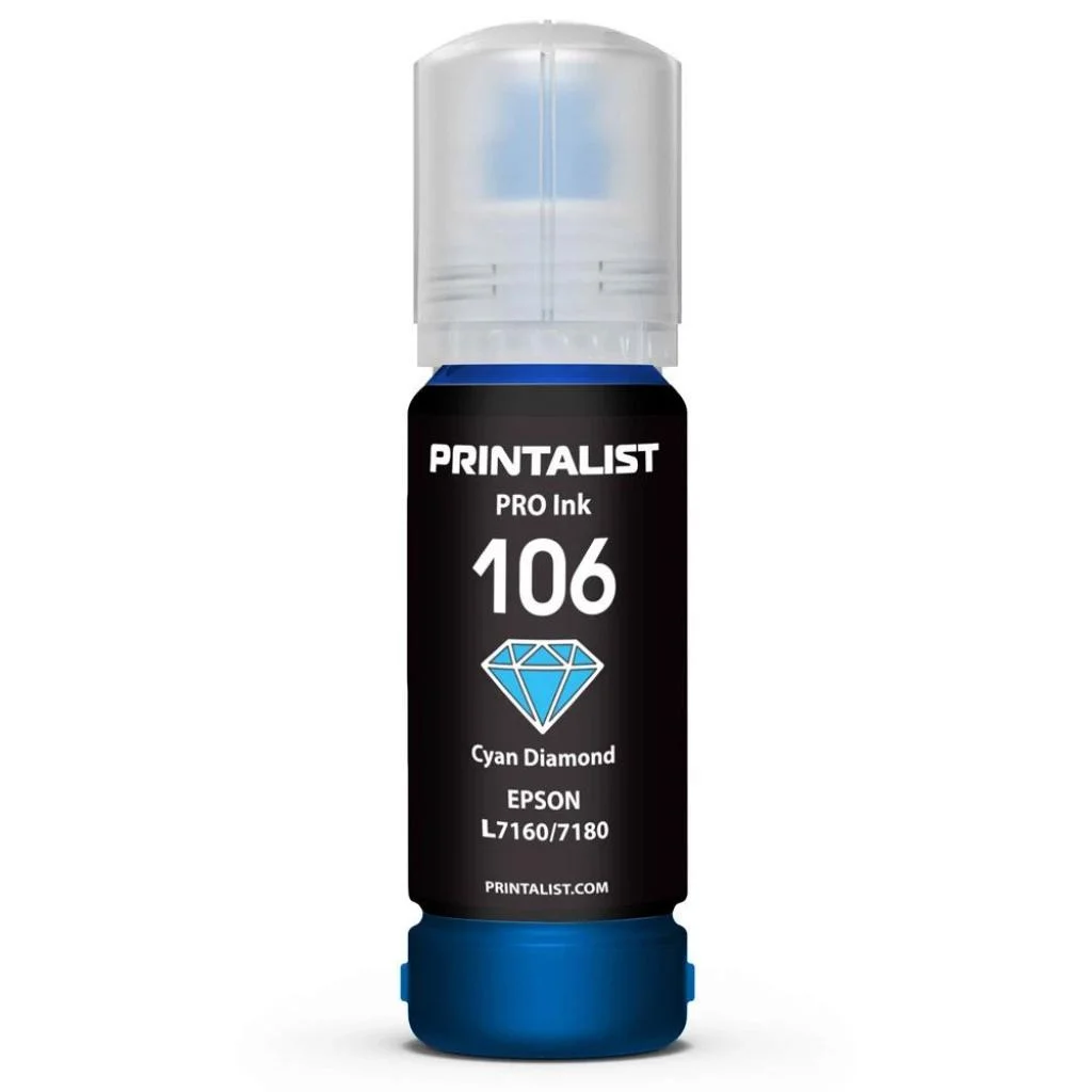 Чорнило Printalist Epson 106 L7160/7180 70г Cyan (PL106C)