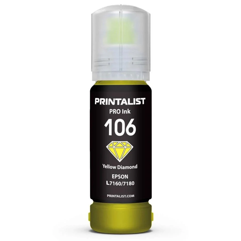 Чорнило Printalist Epson 106 L7160/7180 70г Yellow (PL106Y)