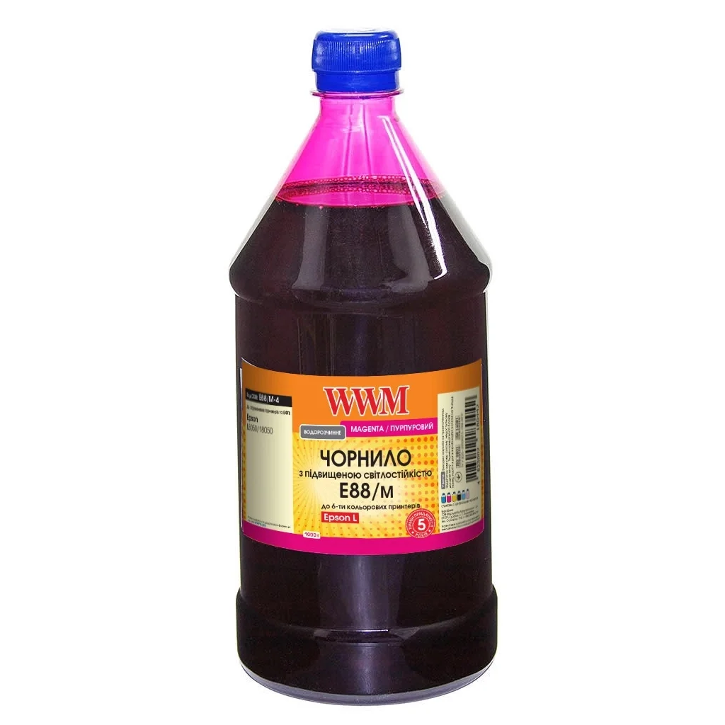 Чорнило WWM Epson L8050/L18050 1000г Magenta, water-soluble (E88/M-4)