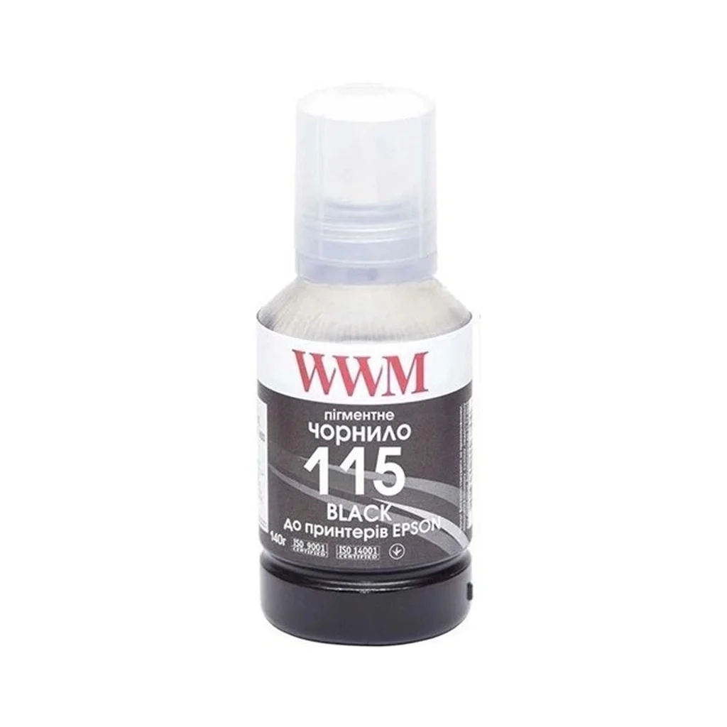 Чорнило WWM Epson L8160/L8180 140г Black Pigment (E115BP) KeyLock (E115BP-WWM)