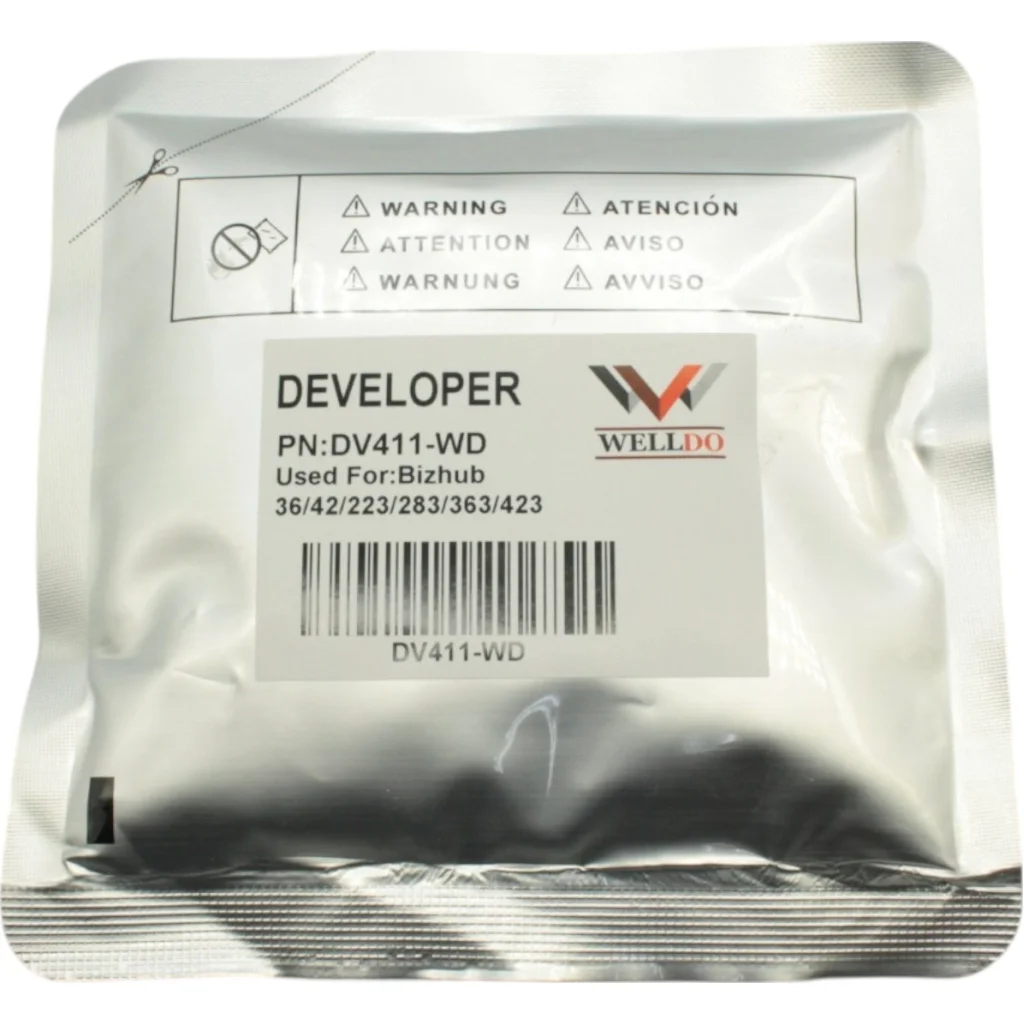 Девелопер Konica Minolta Bizhub 36/42/223/283/363/423, DV-411, 300г/па Welldo (DV411-WD)