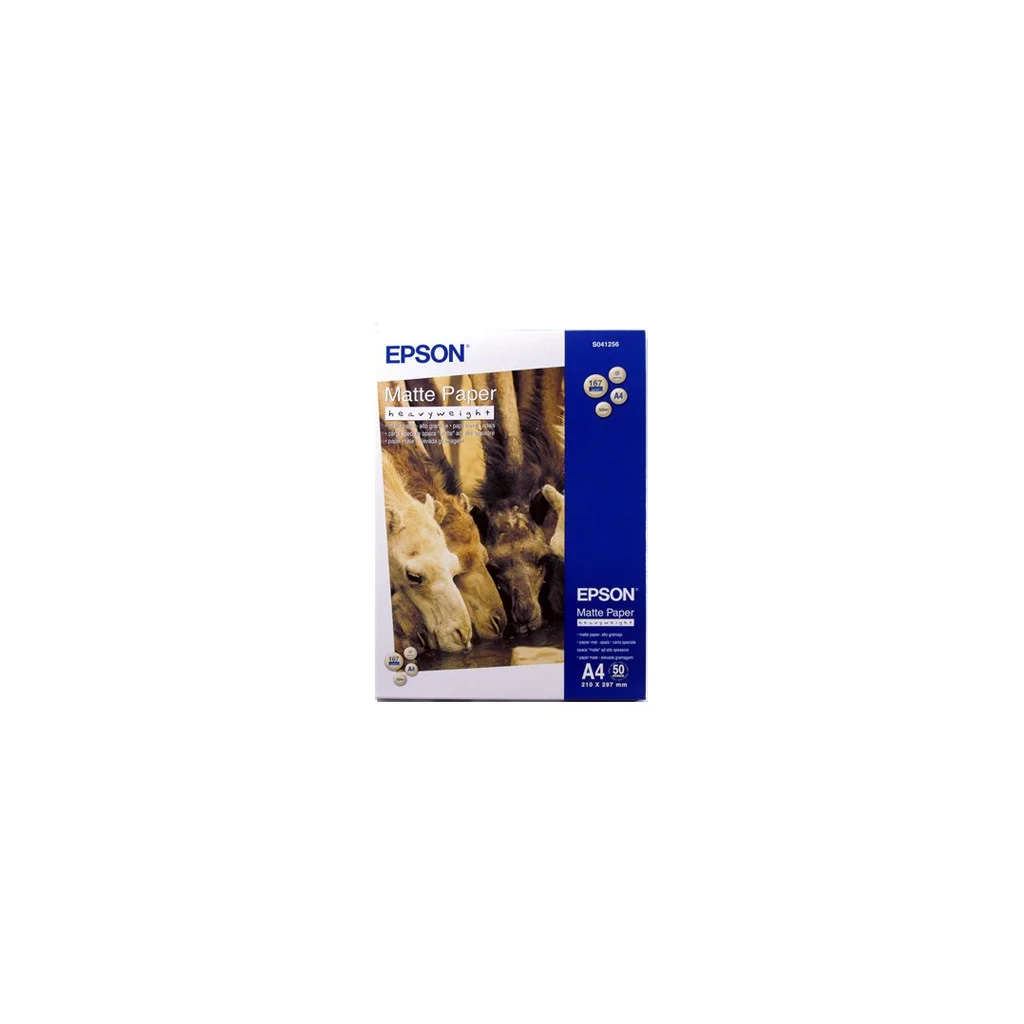 Фотопапір Epson A4 Matte Paper-Heavyweight (C13S041256)