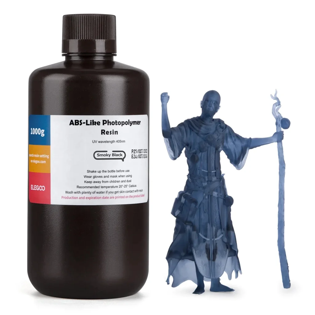 Фотополімерна смола ELEGOO Resin, ABS-like 1кг, black smoky (50.103.0024)