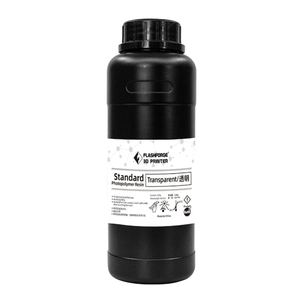 Фотополімерна смола Flashforge Resin Standart UV/LCD Transparent 0,5kg (20001867001)