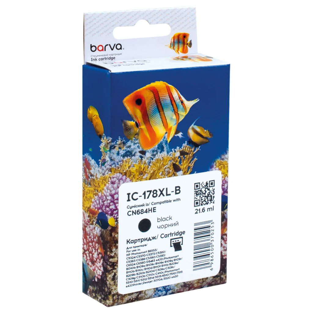 Картридж Barva HP 178XL (CB316HE/CN684HE) 550 c, Black (IC-178XL-B)